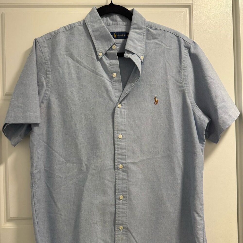 Polo Ralph Lauren Men’s Short Sleeve Casual Shirt — Light Blue | Size M